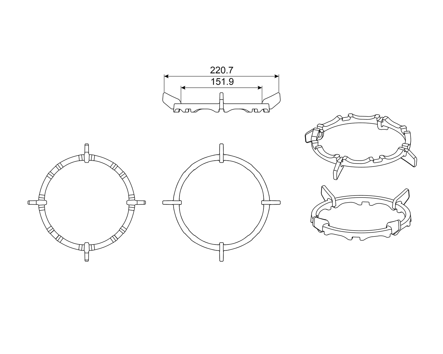 SMEG WOKGHU wokring, technische tekening