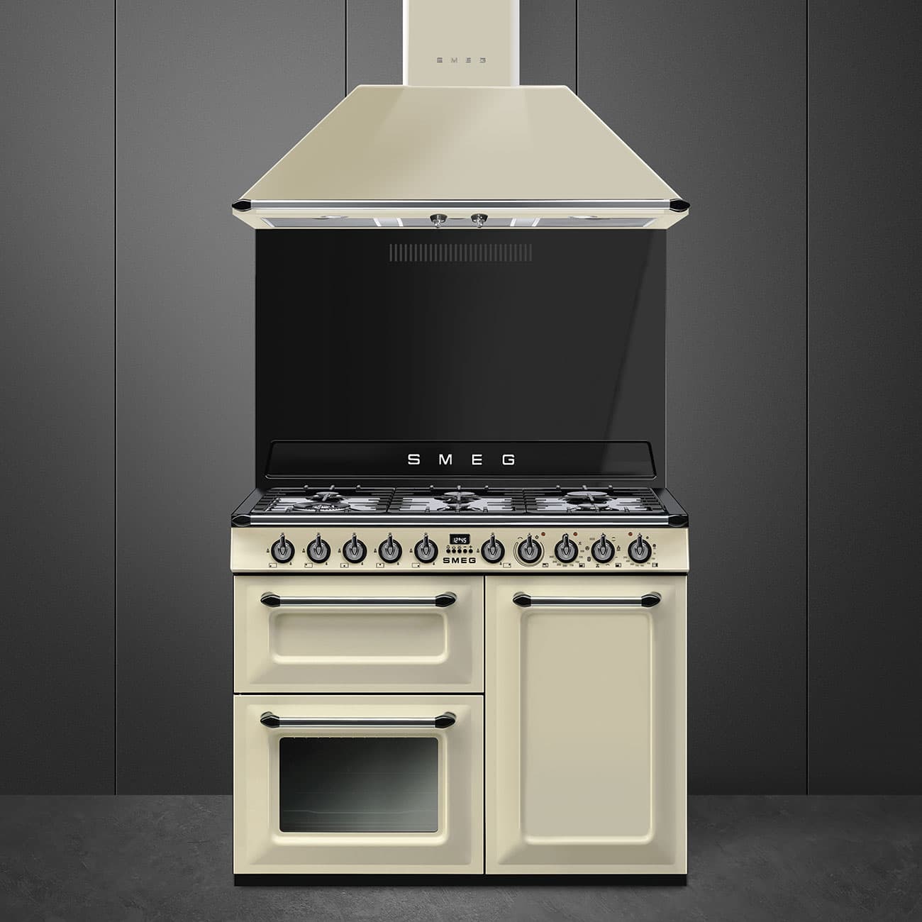 SMEG KIT1TR103 achterwand, Zwart (afbeelding 2 van 3)