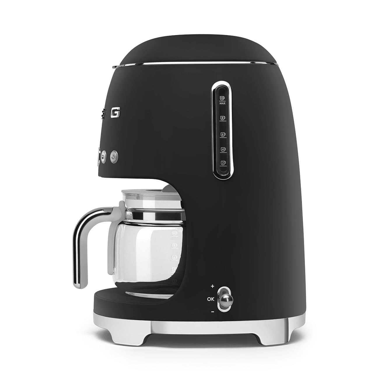 SMEG DCF02BLMEU filterkoffiemachine, Mat zwart (afbeelding 4 van 5)