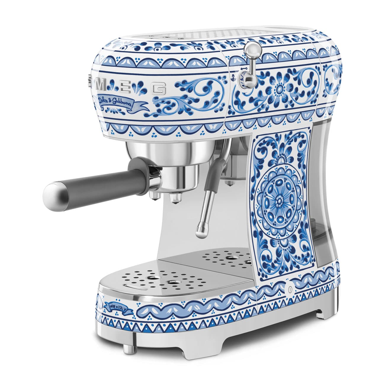SMEG ECF02DGBEU espressomachine, Dolce &amp; Gabbana Blu (afbeelding 3 van 5)