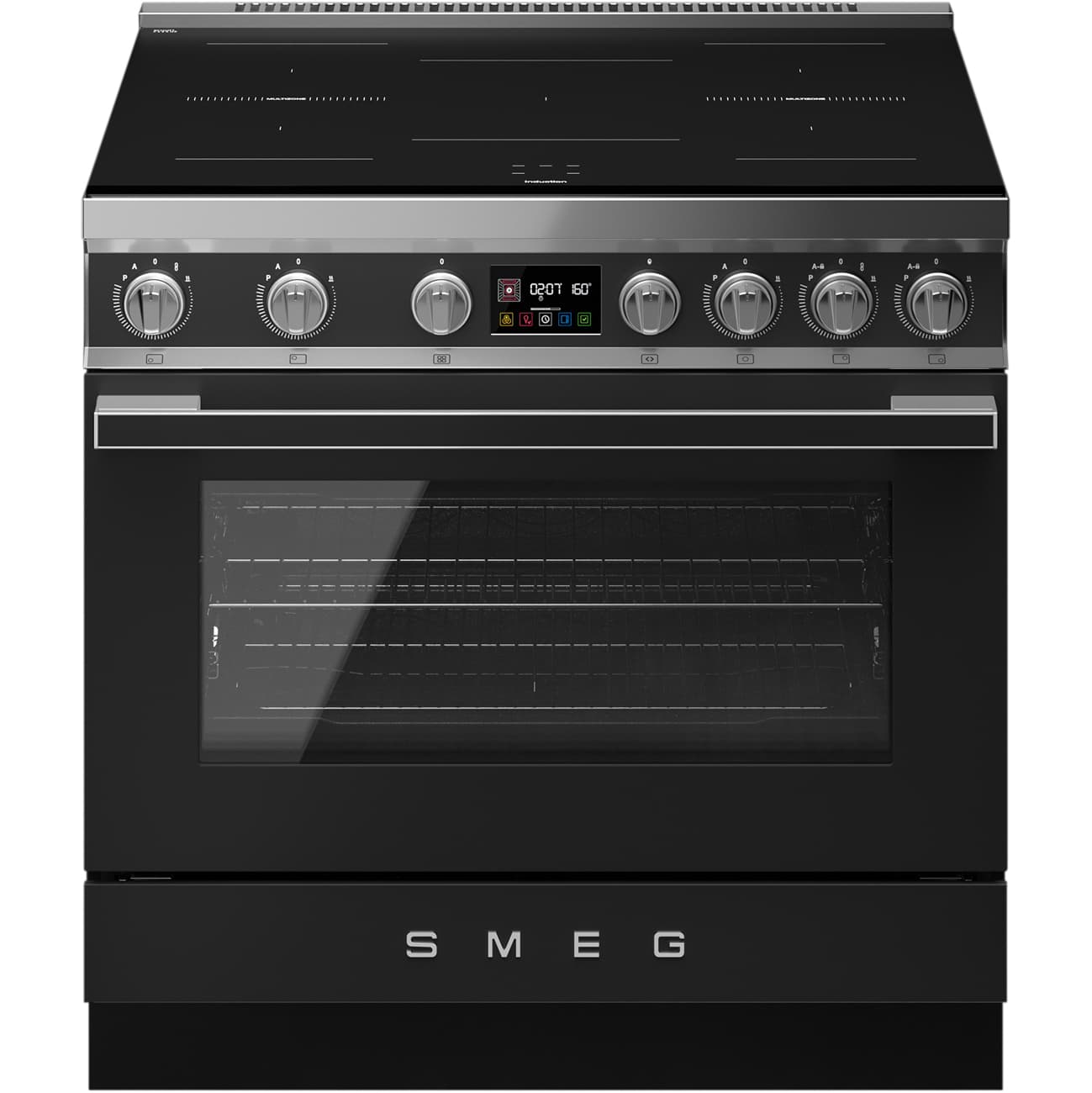 SMEG CPF90I1PAN2 fornuis, Antraciet
