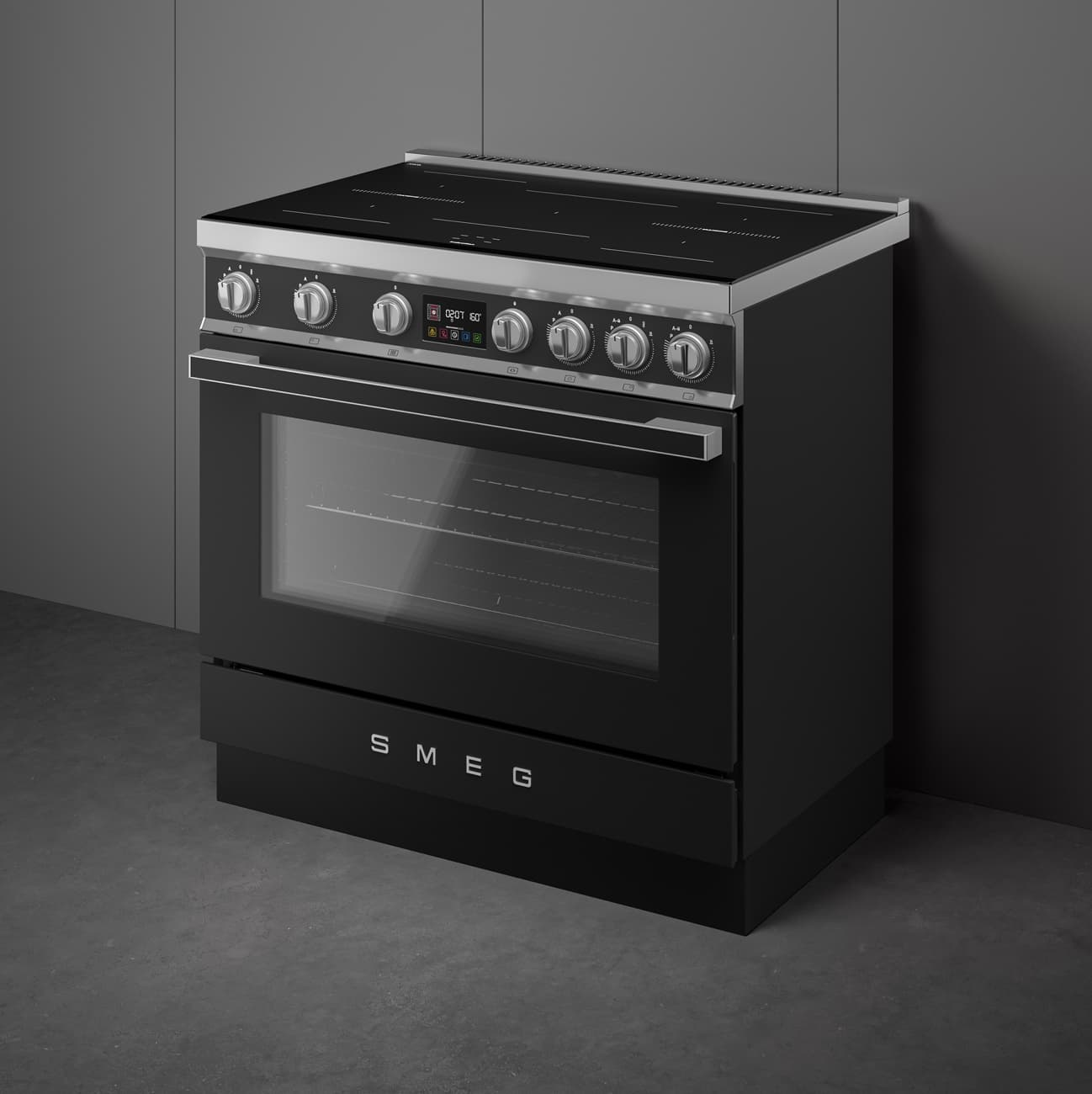 SMEG CPF90I1PAN2 fornuis, Antraciet (afbeelding 3 van 9)
