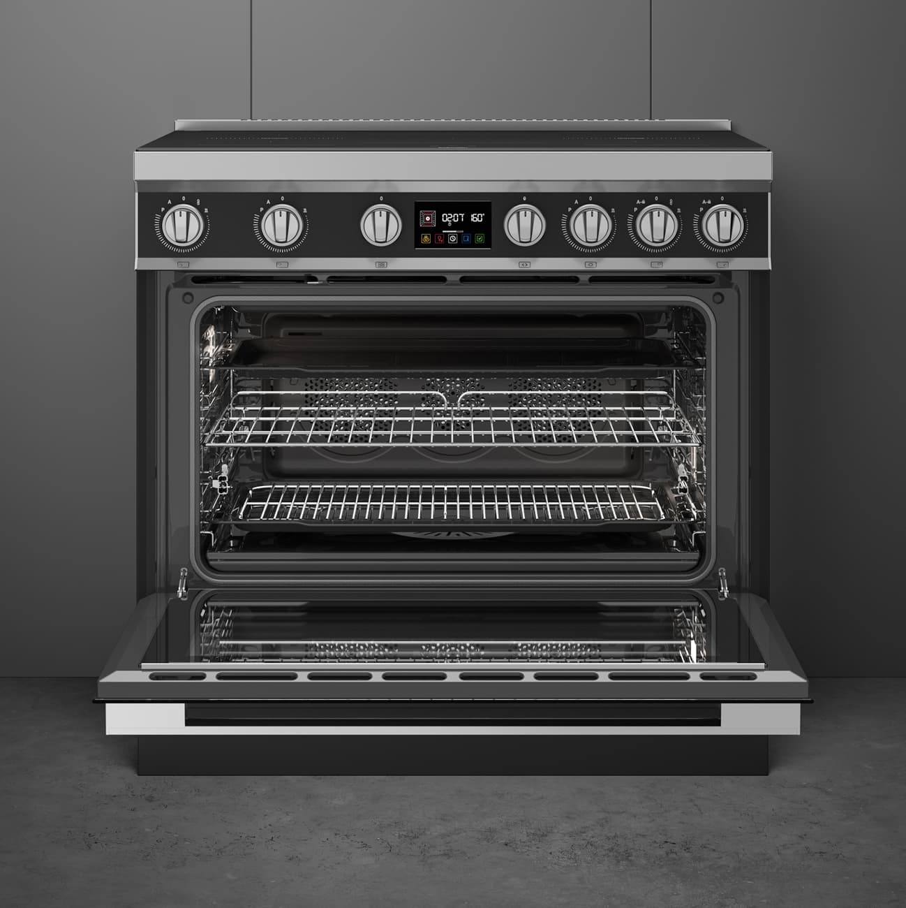 SMEG CPF90I1PAN2 fornuis, Antraciet (afbeelding 4 van 9)