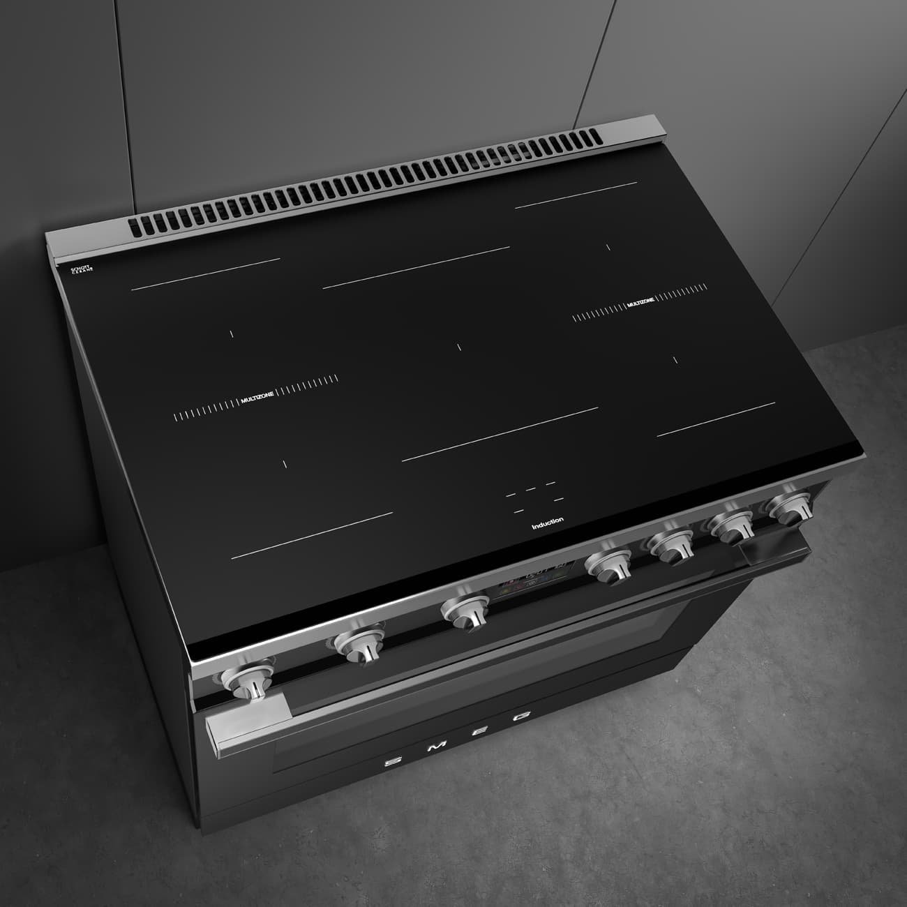 SMEG CPF90I1PAN2 fornuis, Antraciet (afbeelding 6 van 9)