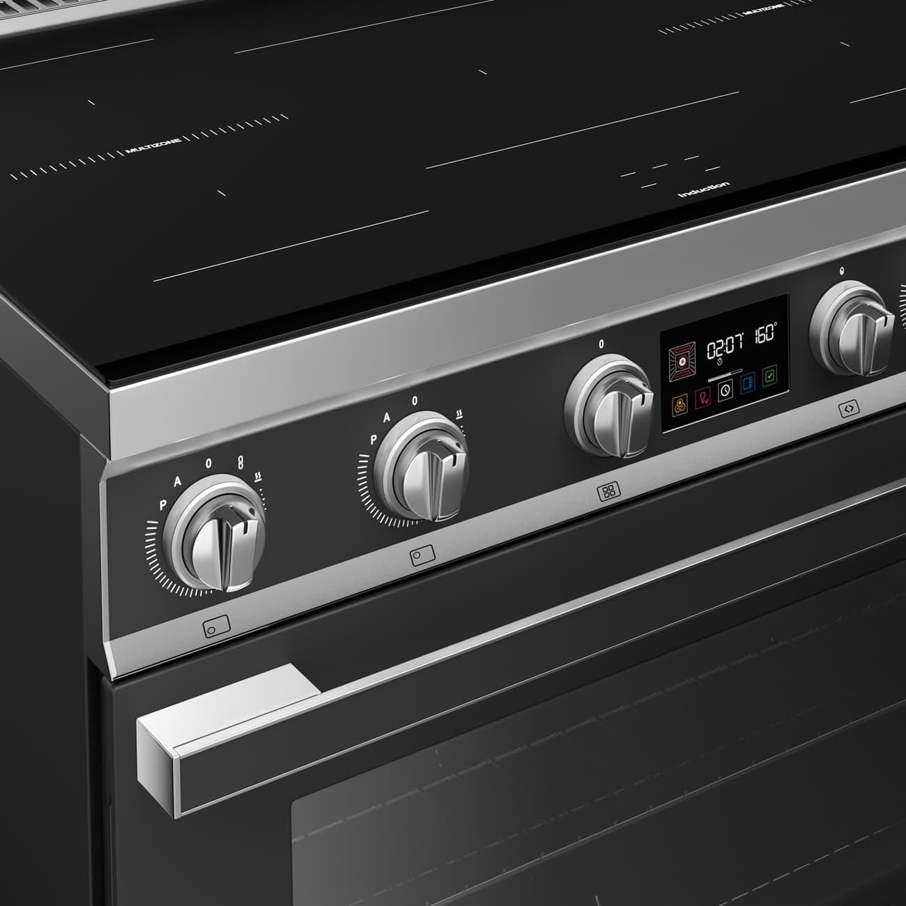 SMEG CPF90I1PAN2 fornuis, Antraciet (afbeelding 7 van 9)
