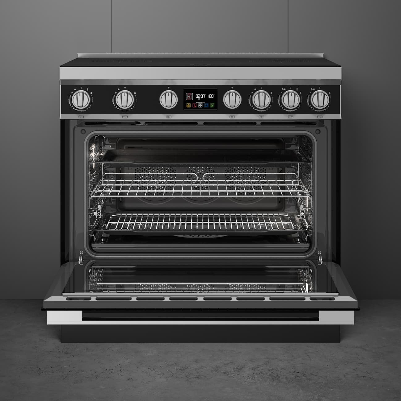 SMEG CPF90I1PBL2 fornuis, Zwart (afbeelding 4 van 9)