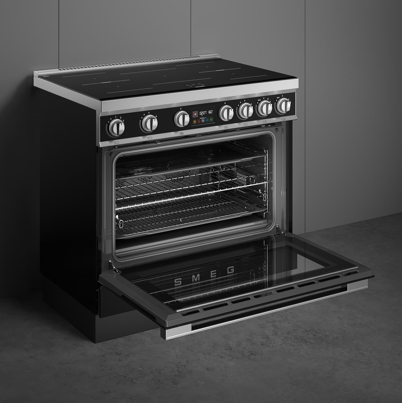 SMEG CPF90I1PBL2 fornuis, Zwart (afbeelding 5 van 9)