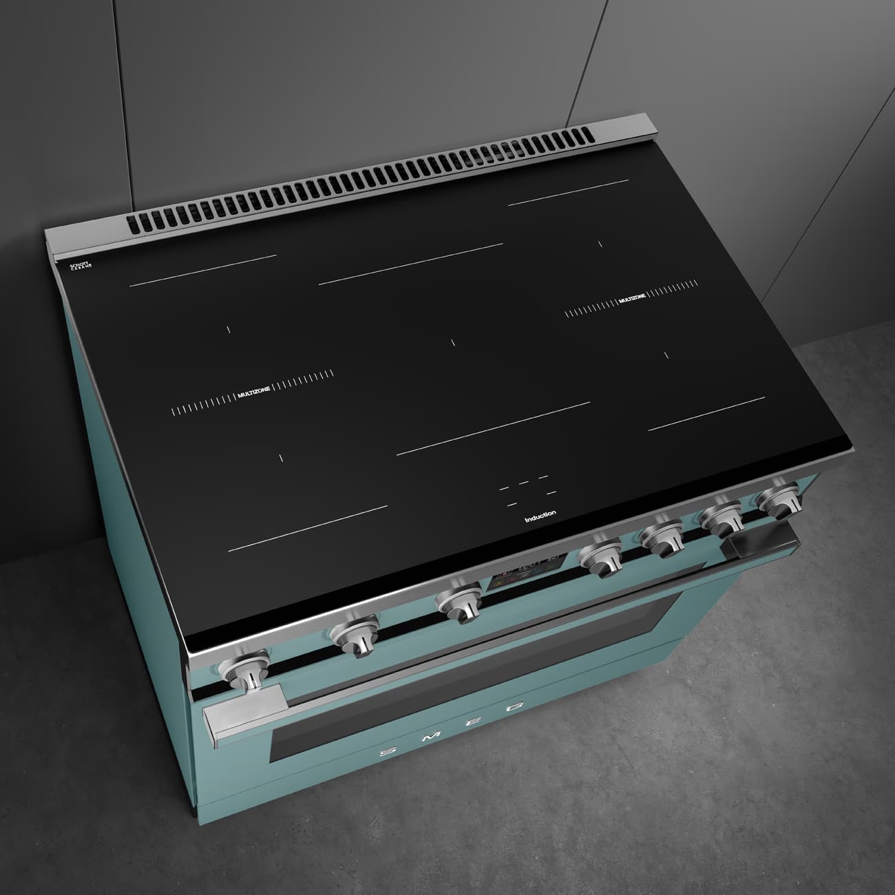 SMEG CPF90I1PEG2 fornuis, Emerald green (afbeelding 6 van 9)