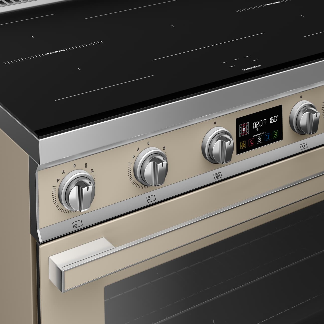 SMEG CPF90I1PML2 fornuis, Moonlight (afbeelding 7 van 9)
