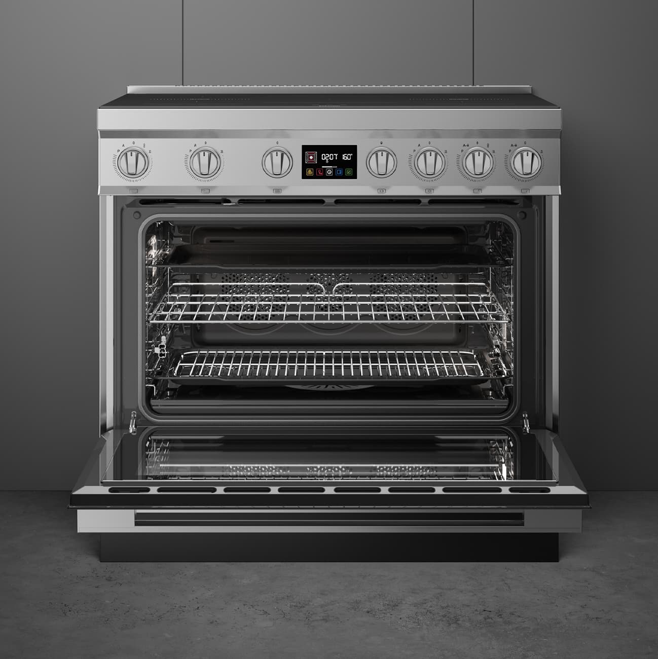 SMEG CPF90I1PX2 fornuis, Rvs (afbeelding 4 van 9)