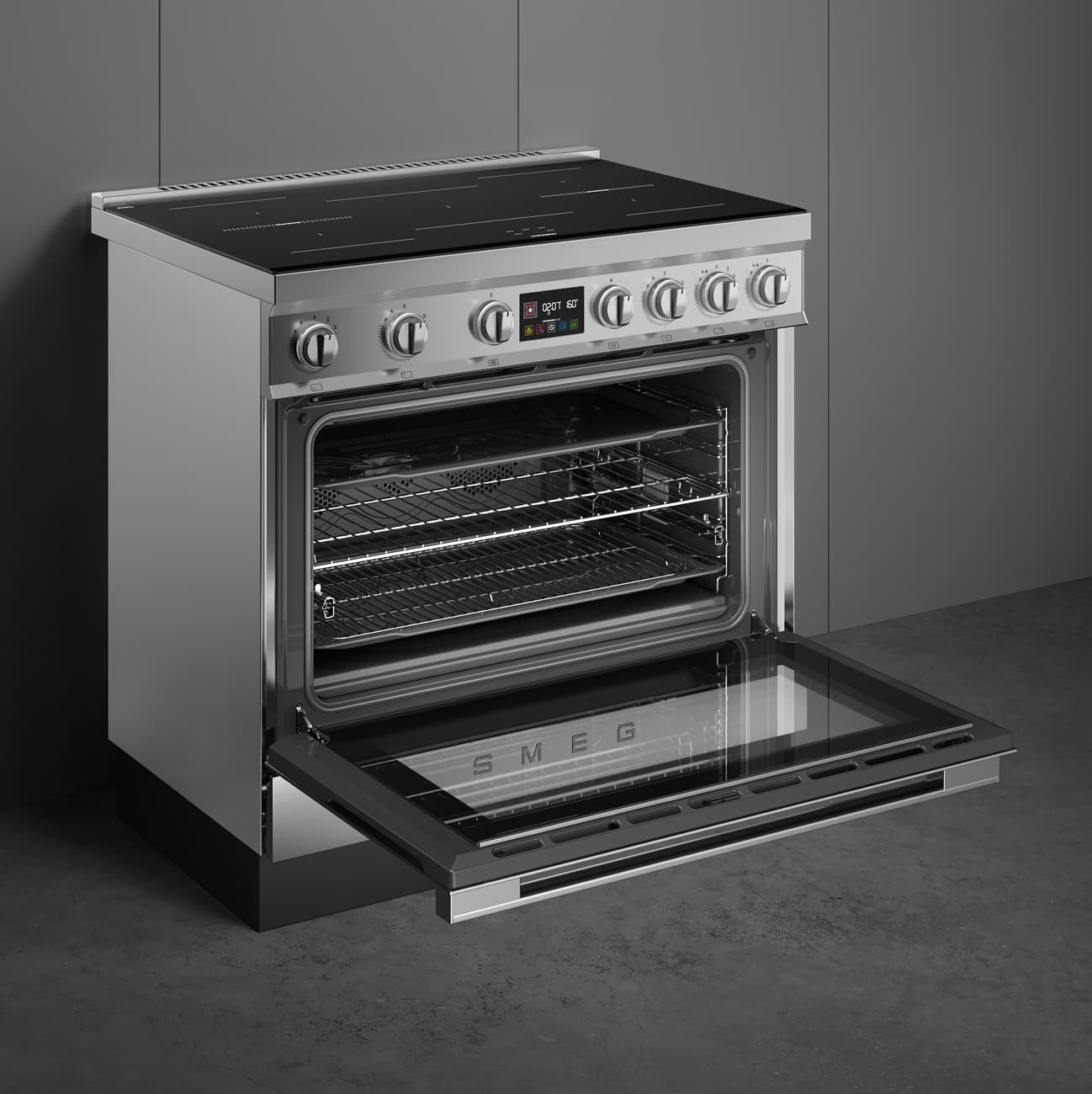 SMEG CPF90I1PX2 fornuis, Rvs (afbeelding 5 van 9)
