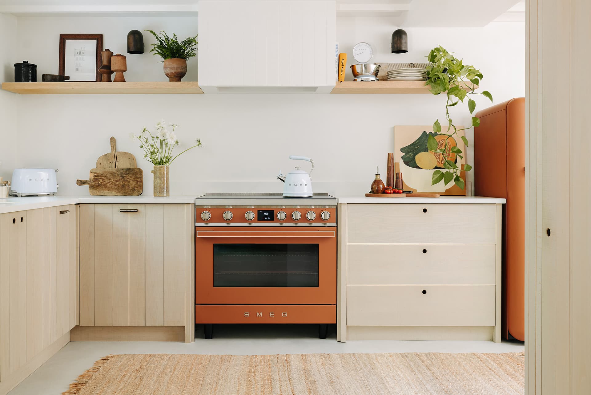 SMEG CPF90I1PAC2 fornuis, Amber Clay (afbeelding 3 van 10)
