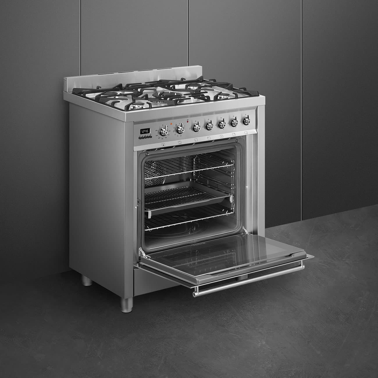 SMEG C7GMXNLK9 fornuis, Rvs (afbeelding 2 van 4)