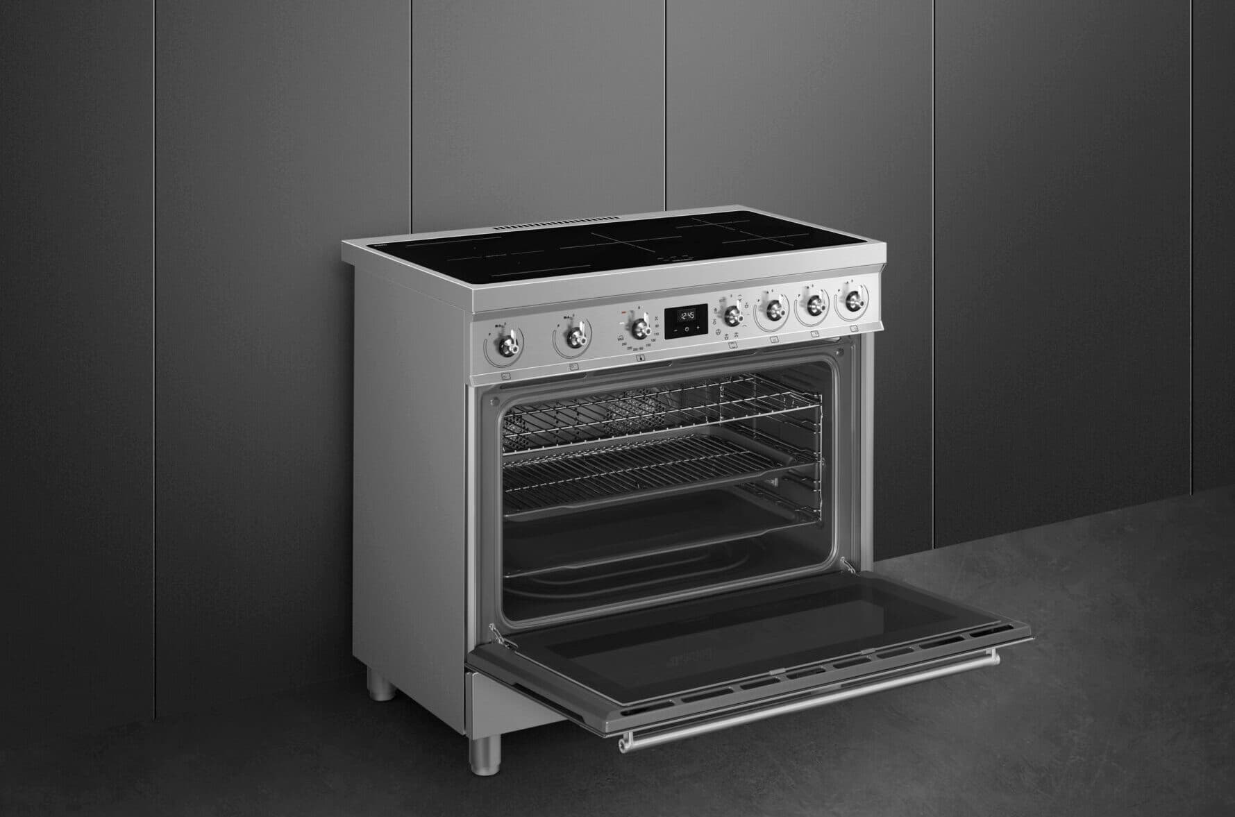 SMEG C9IMMB2 fornuis, Antraciet (afbeelding 6 van 7)