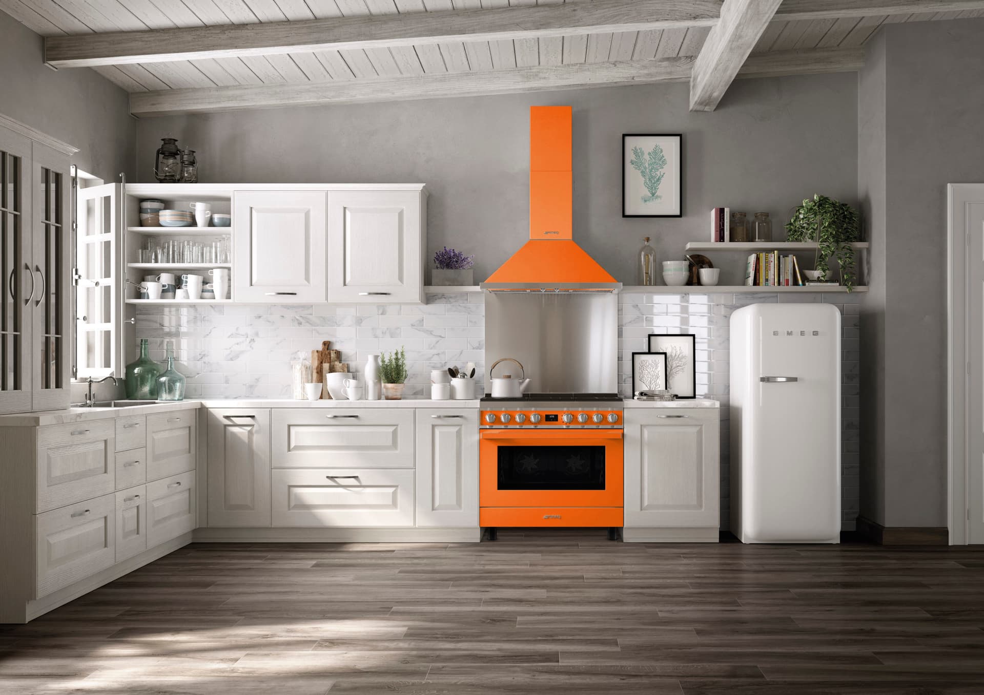 SMEG CPF9IPOR fornuis, Oranje (afbeelding 3 van 3)