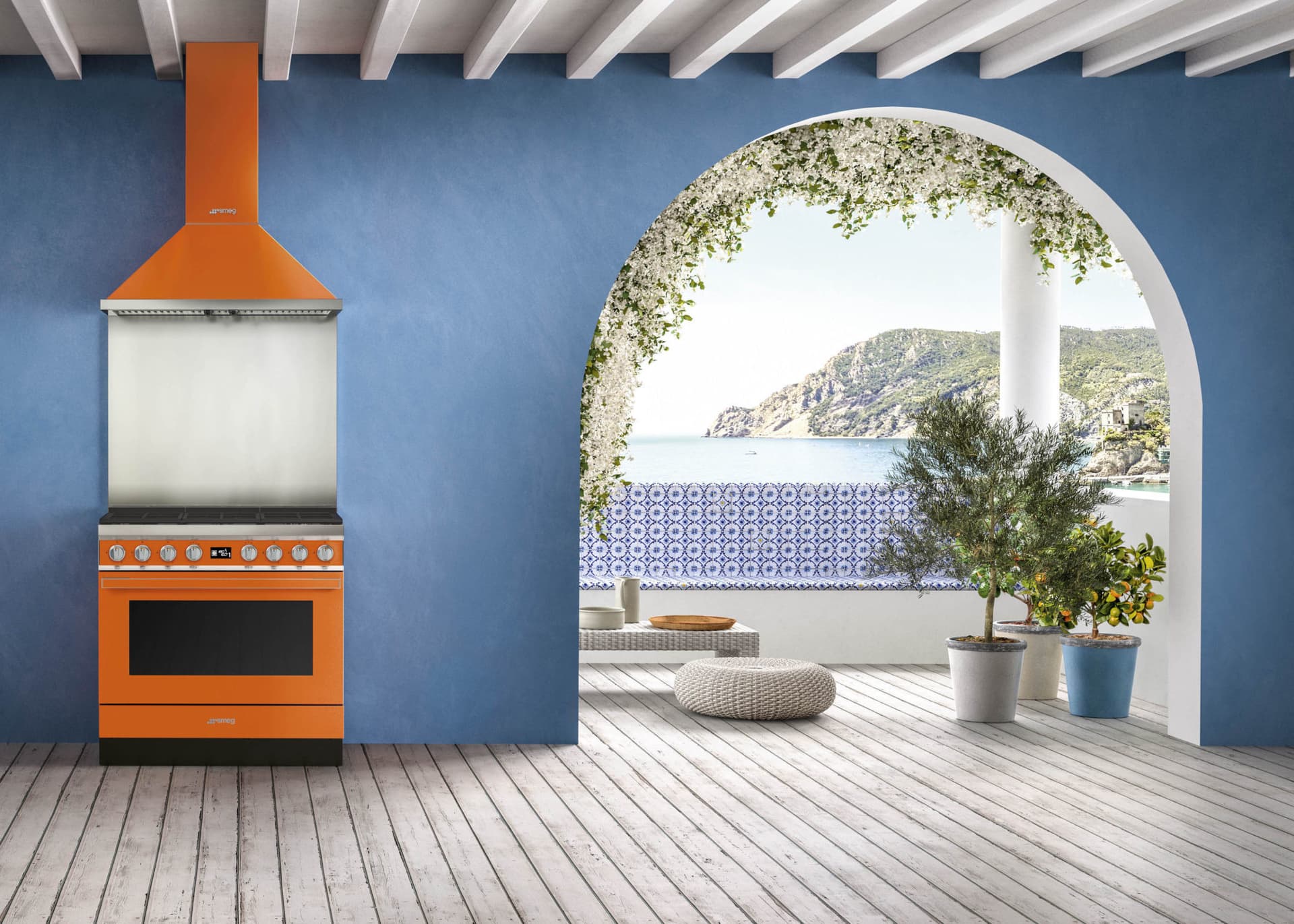 SMEG KPF9OR wand afzuigkap, Oranje (afbeelding 2 van 3)