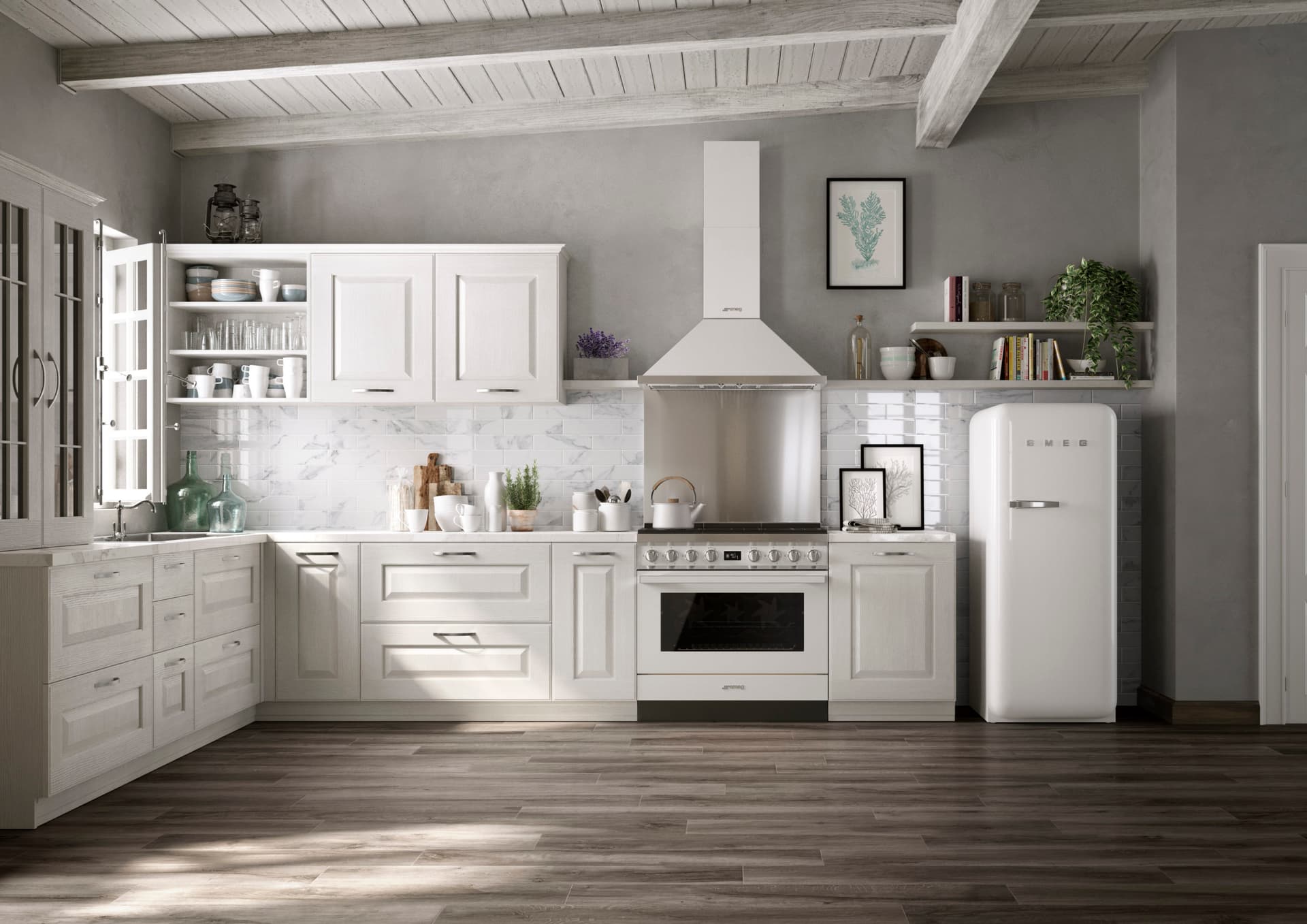 SMEG CPF9IPWH fornuis, Wit (afbeelding 4 van 5)