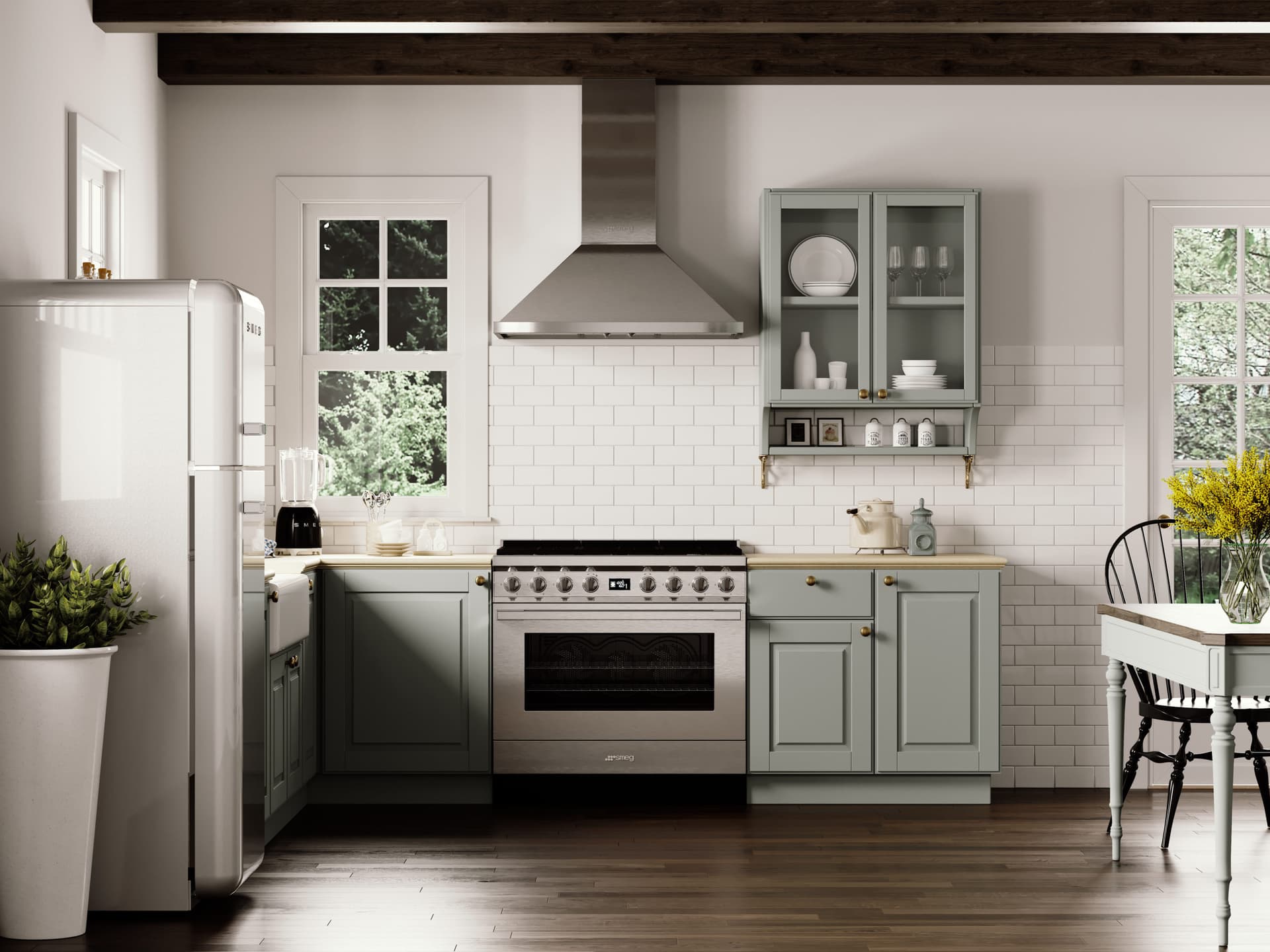 SMEG KPF9X wand afzuigkap, Rvs (afbeelding 2 van 4)