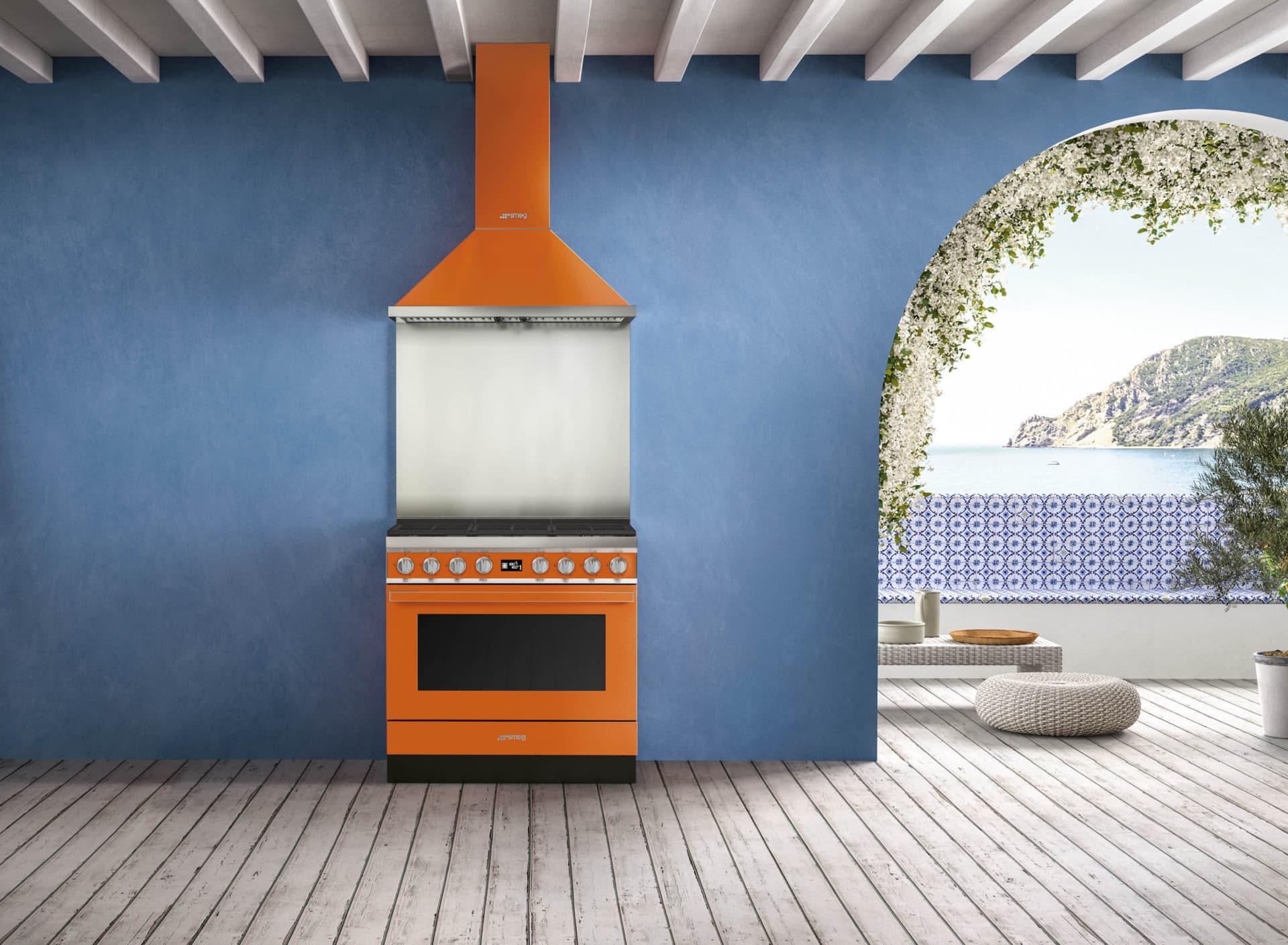 SMEG CPF9IPOR fornuis, Oranje (afbeelding 2 van 3)