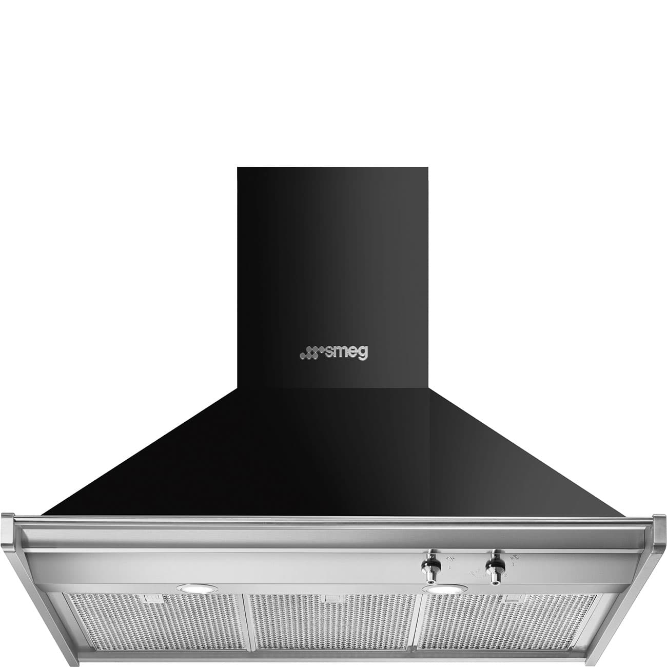SMEG KD90HNE wand afzuigkap, Zwart