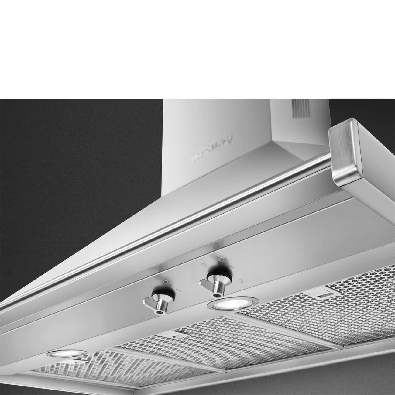 SMEG KD90HXE wand afzuigkap, Rvs (afbeelding 4 van 5)