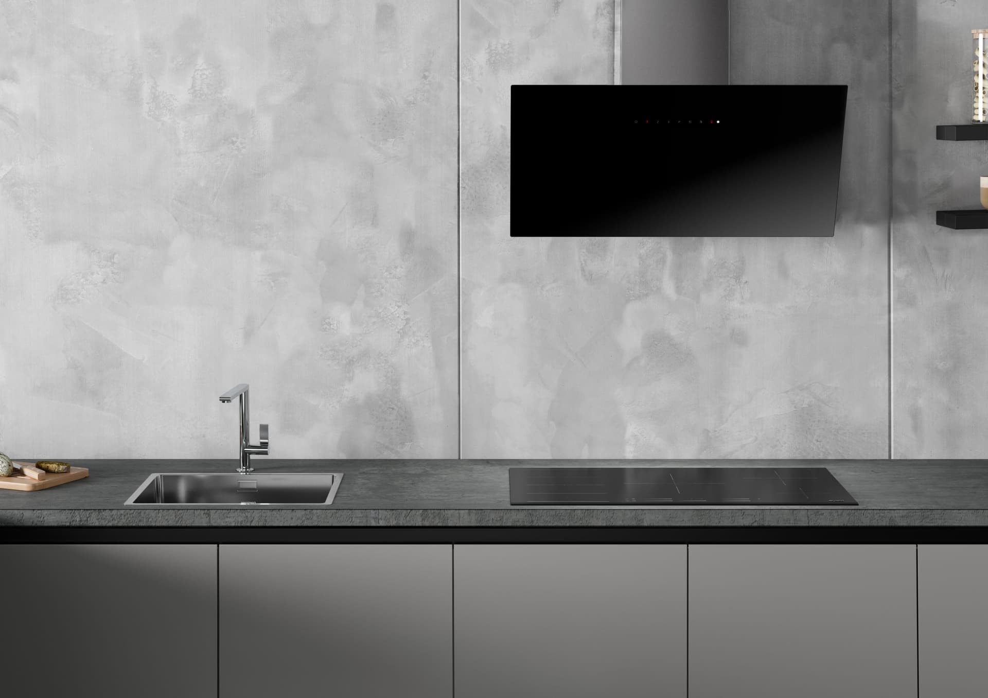 SMEG KICV90BL2 wand afzuigkap, Rvs (afbeelding 2 van 4)