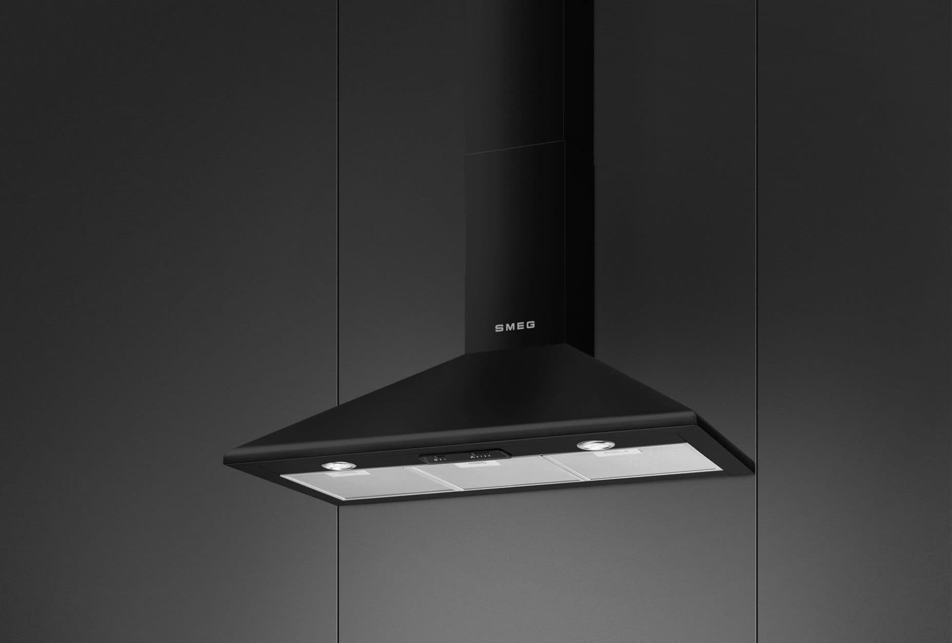 SMEG KSED95NEE wand afzuigkap, Zwart (afbeelding 2 van 4)