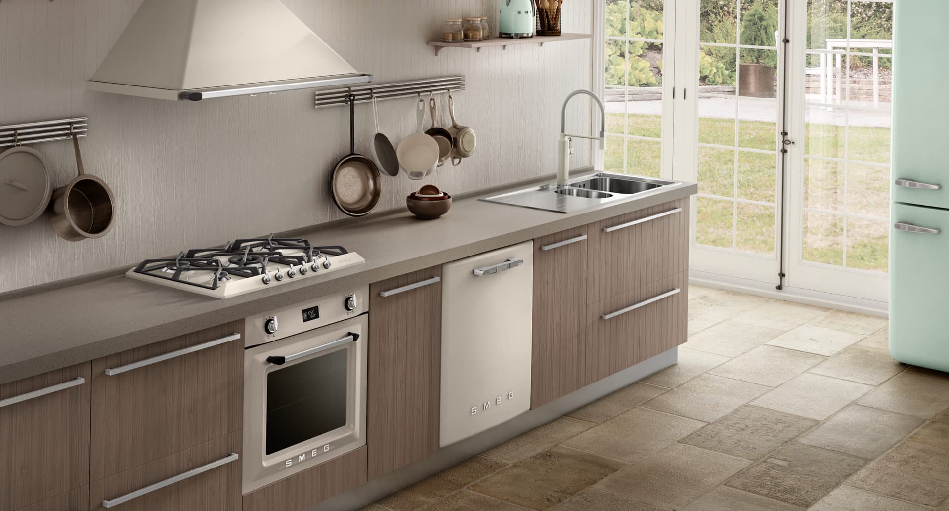 SMEG SF6905P1 oven, Creme (afbeelding 3 van 5)