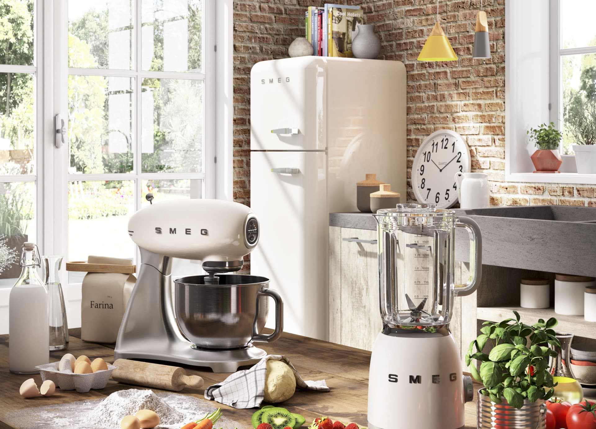 SMEG FAB30LPK6 retro koelkast, Roze (afbeelding 4 van 6)