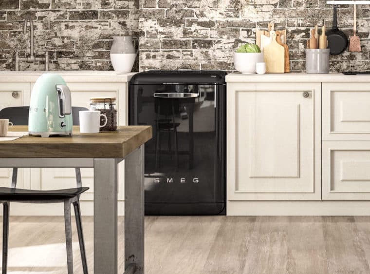 SMEG LVFABCR3 vaatwasser, Creme (afbeelding 2 van 4)