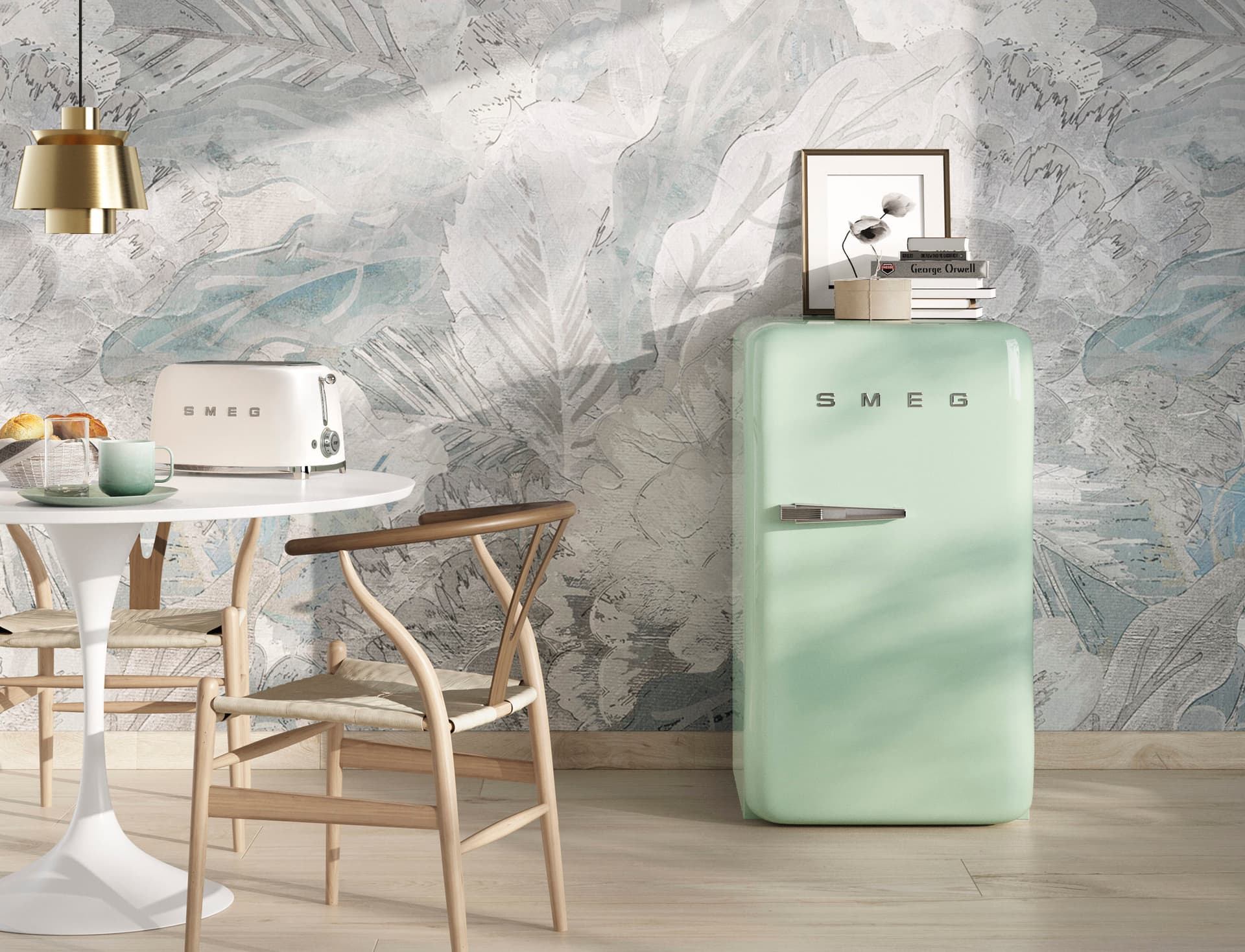 SMEG FAB10HRRD6 retro koelkast, Rood (afbeelding 4 van 4)