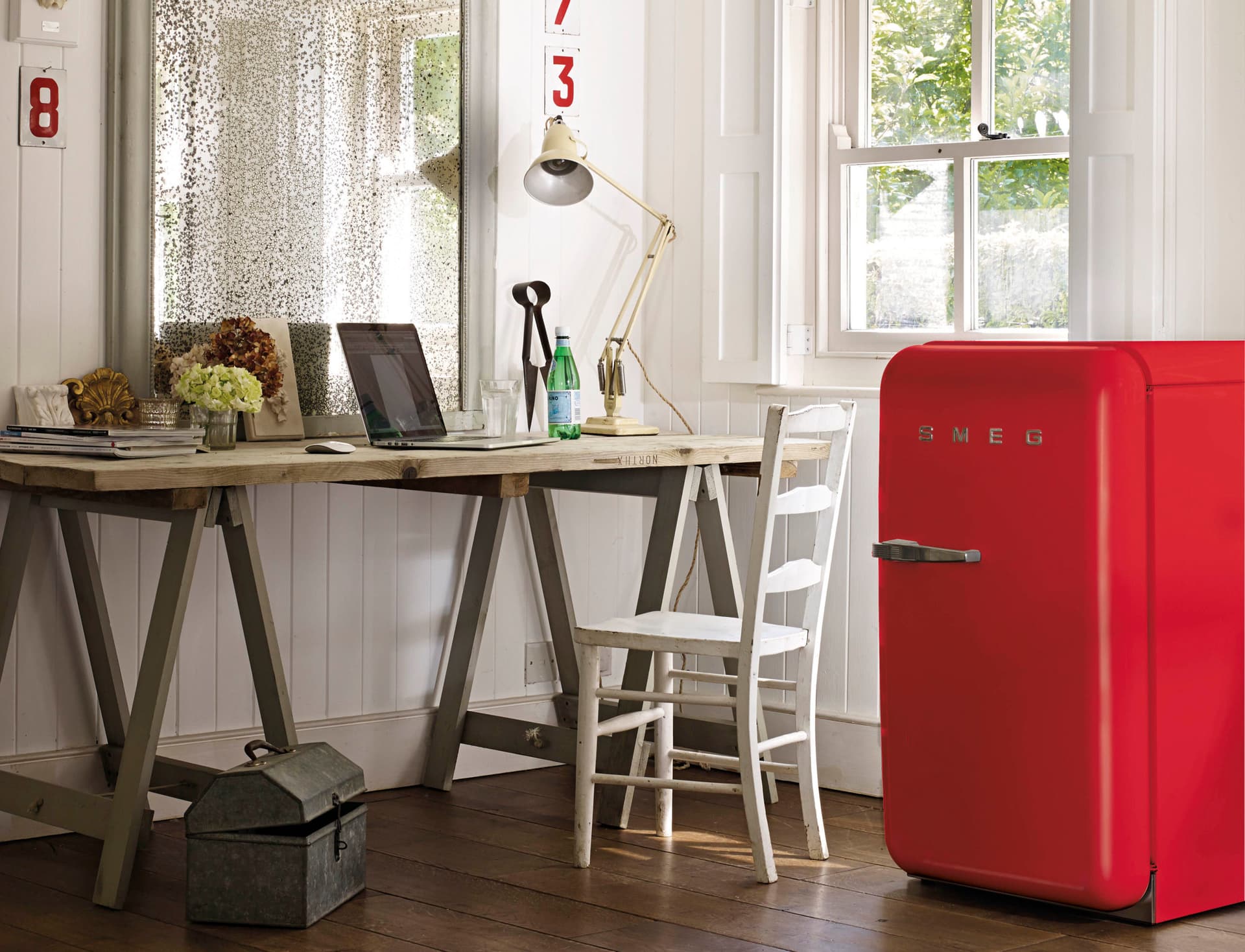SMEG FAB10HRRD6 retro koelkast, Rood (afbeelding 2 van 4)
