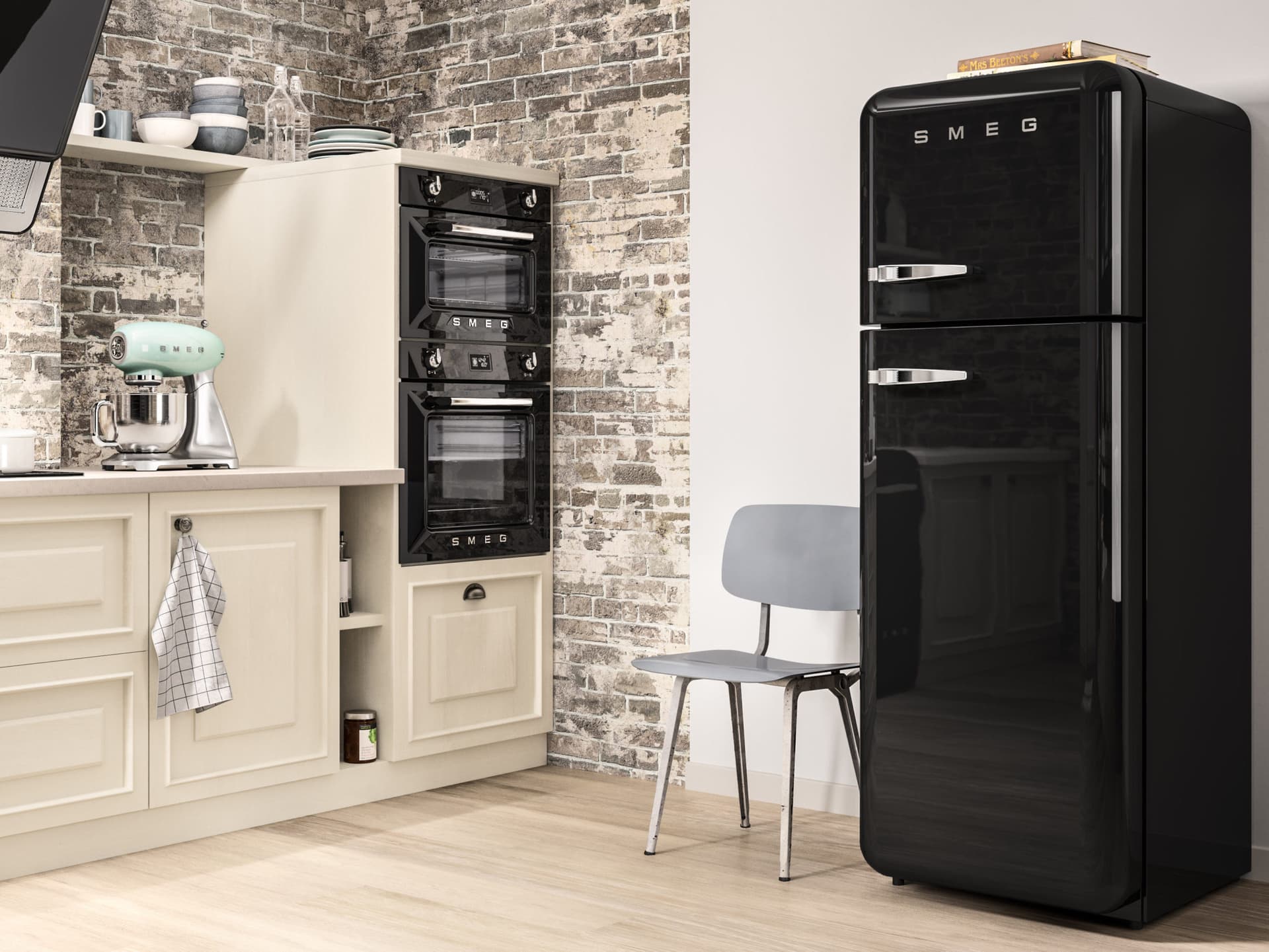 SMEG FAB30LWH6 retro koelkast, Wit (afbeelding 3 van 5)