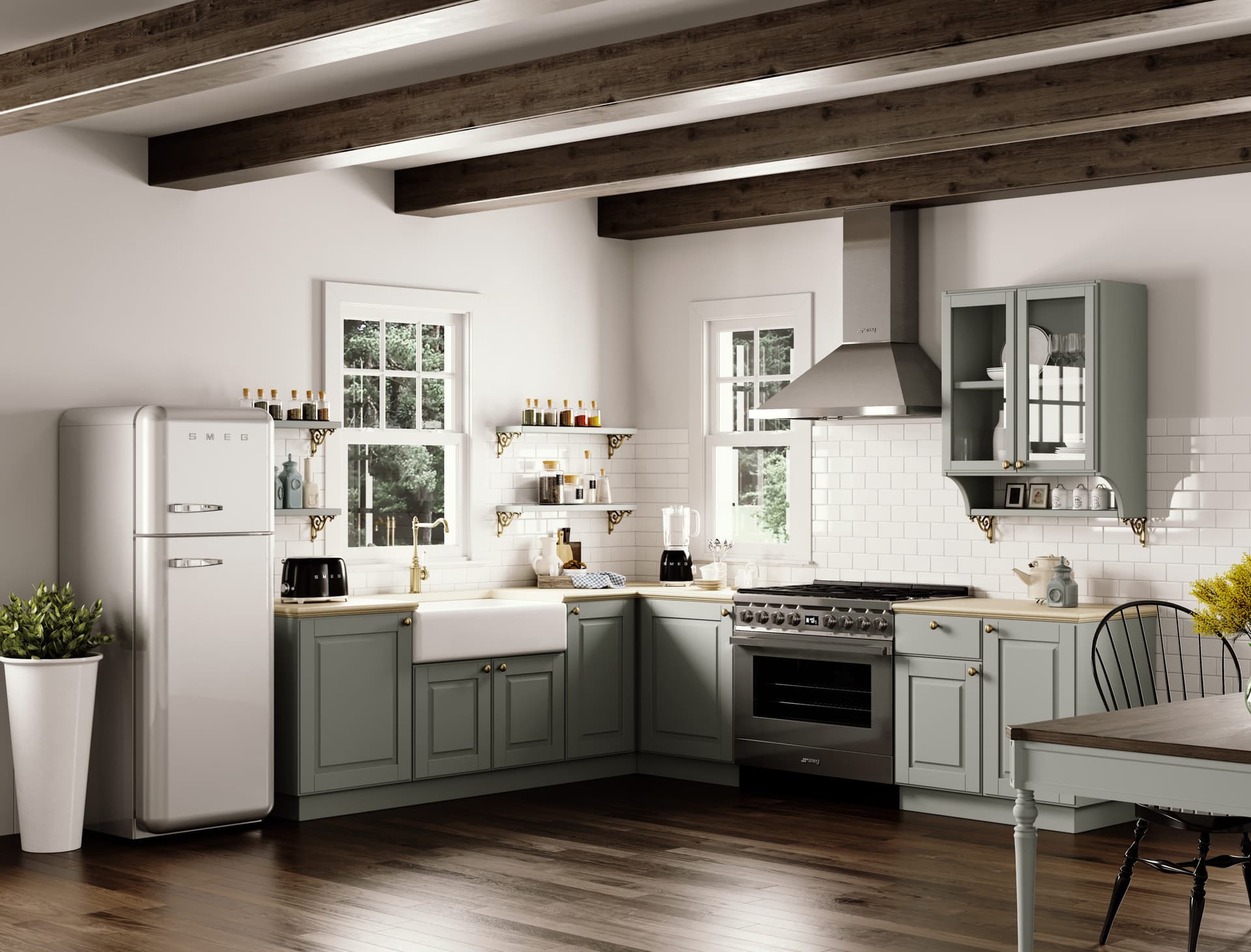 SMEG FAB30LPK6 retro koelkast, Roze (afbeelding 5 van 6)
