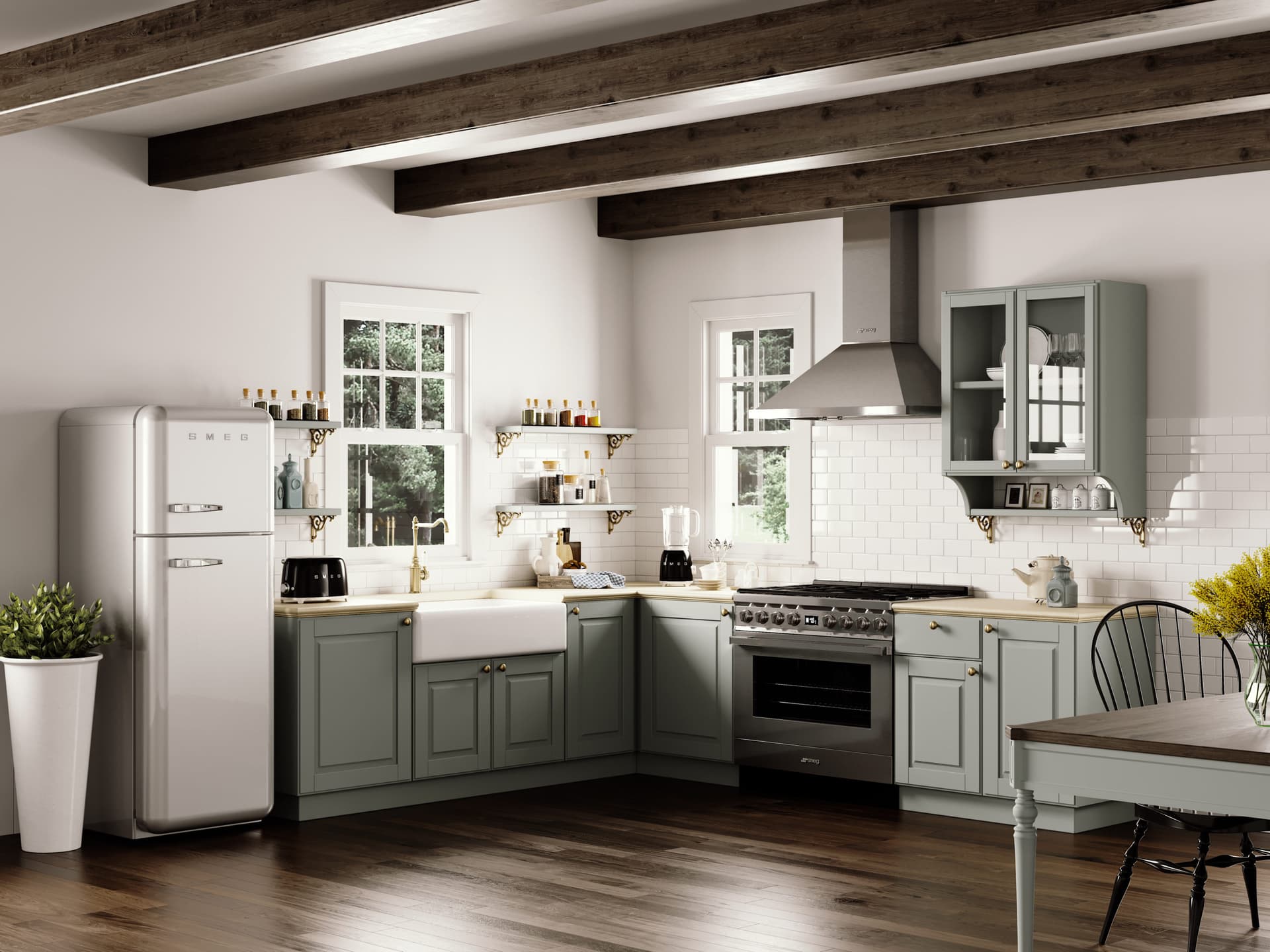 SMEG CPF9IPX fornuis, Rvs (afbeelding 2 van 4)
