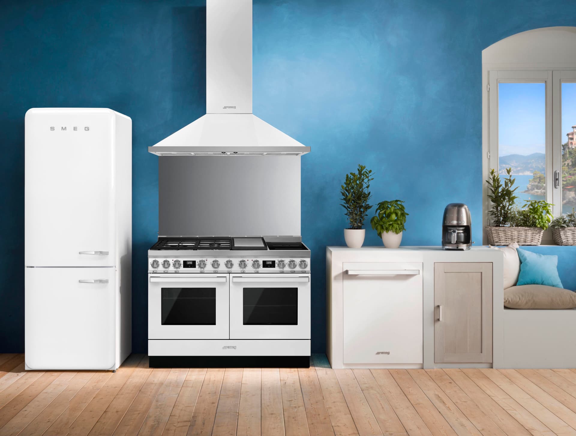 SMEG FAB38RRD6 retro koelkast, Rood (afbeelding 4 van 6)