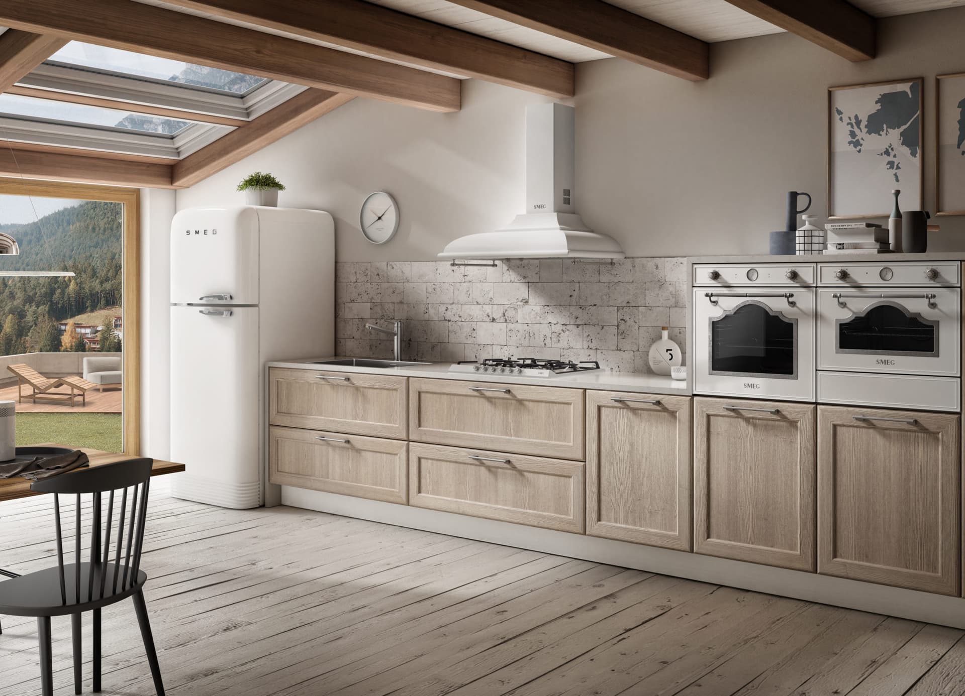 SMEG FAB50RBL5 retro koelkast, Zwart (afbeelding 4 van 6)