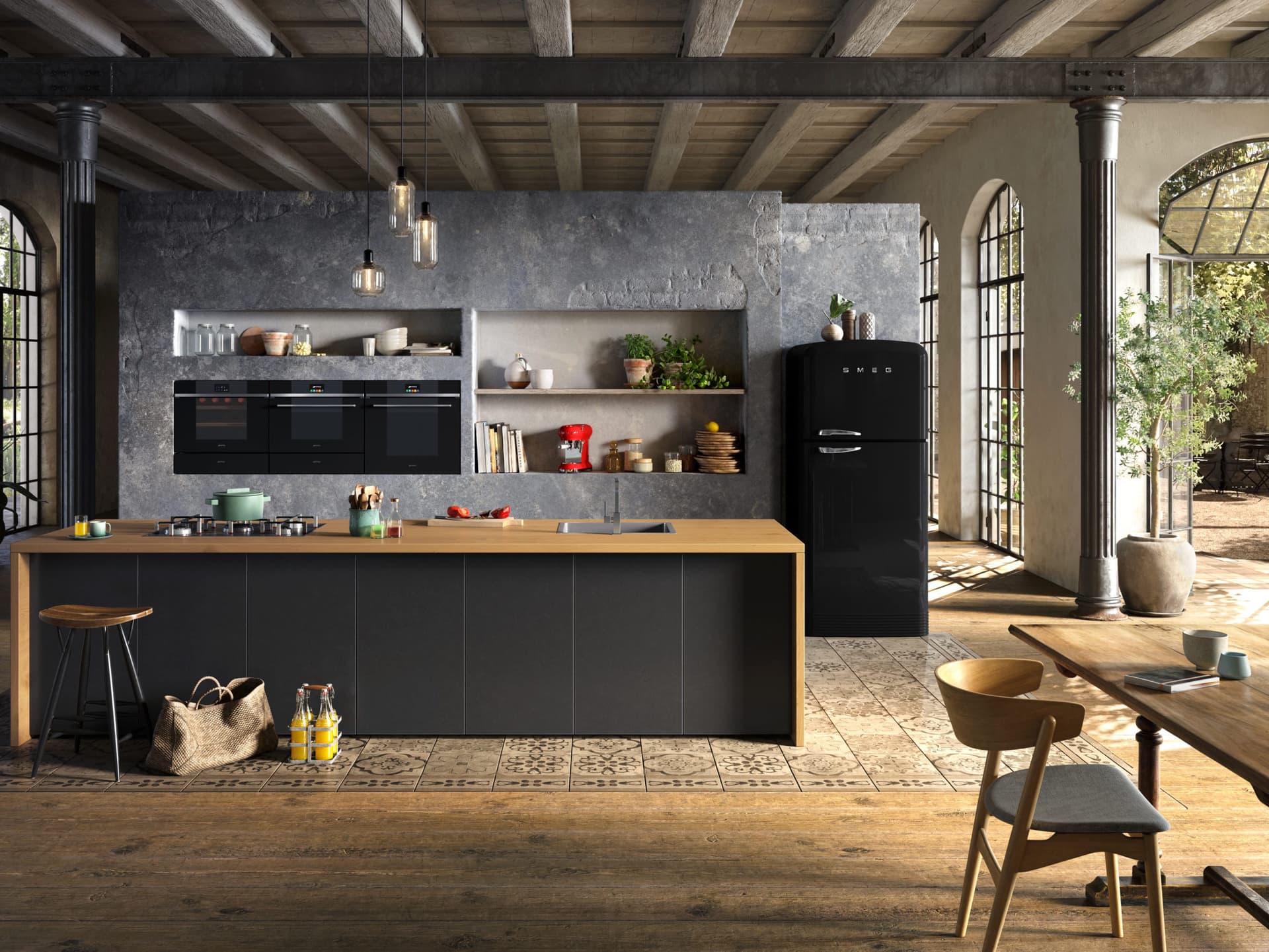 SMEG FAB50LCR5 retro koelkast, Creme (afbeelding 3 van 6)