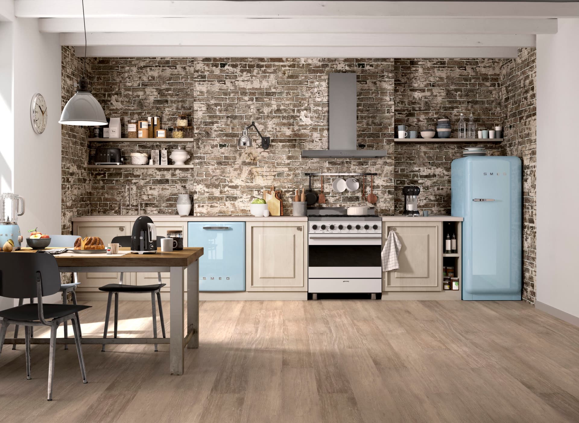 SMEG FAB28LRD6 retro koelkast, Rood (afbeelding 5 van 6)