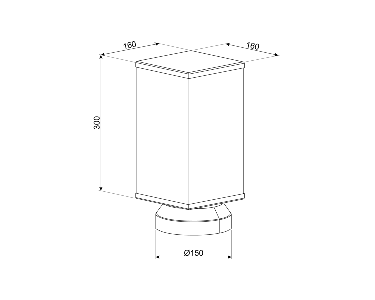 SMEG KITALLFC koolstoffilter, technische tekening