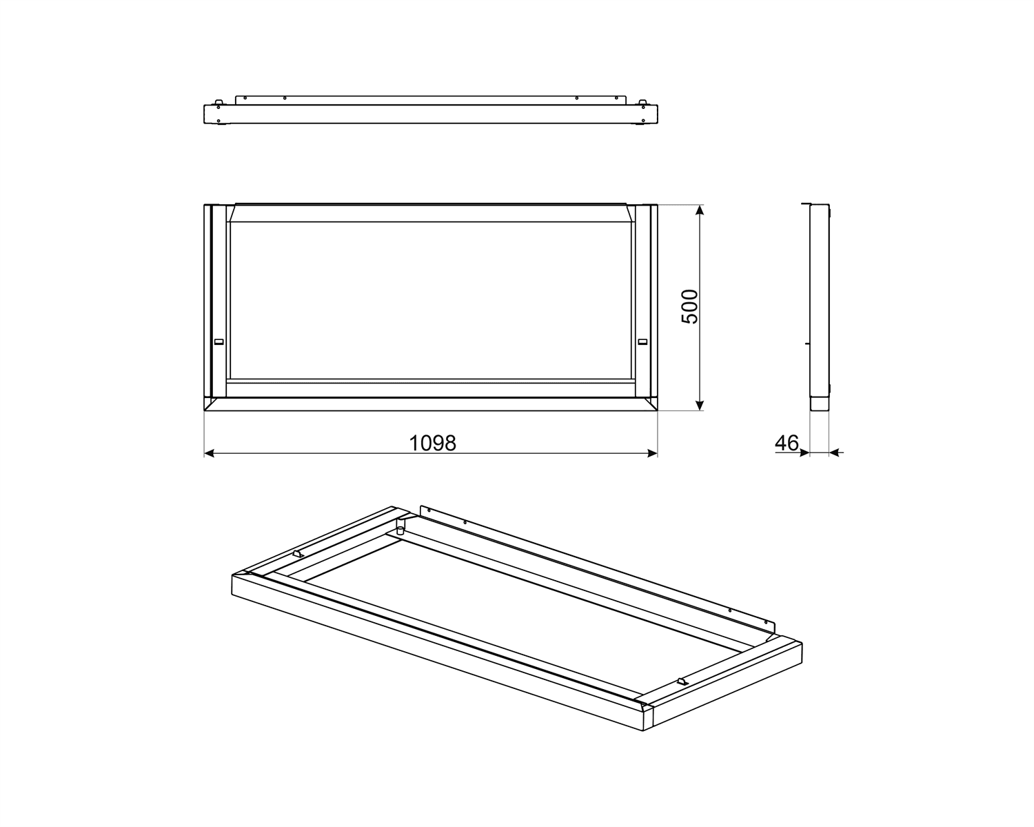 SMEG KITH4110 verhogingsset, technische tekening