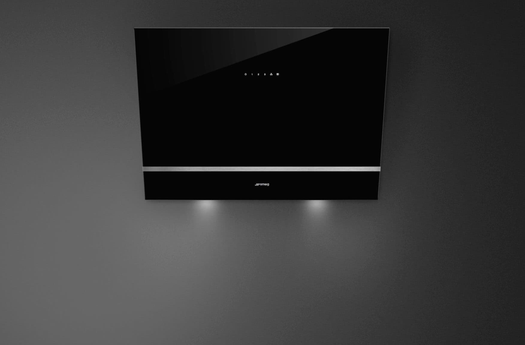 SMEG KV28N wand afzuigkap, Zwart (afbeelding 3 van 5)