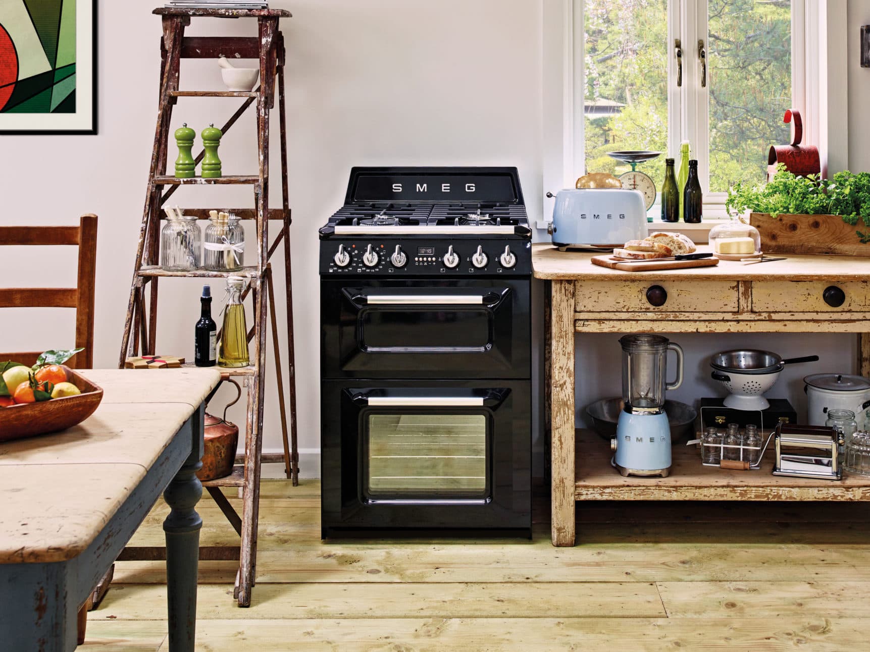 SMEG TR62IP2 fornuis, Creme (afbeelding 3 van 5)