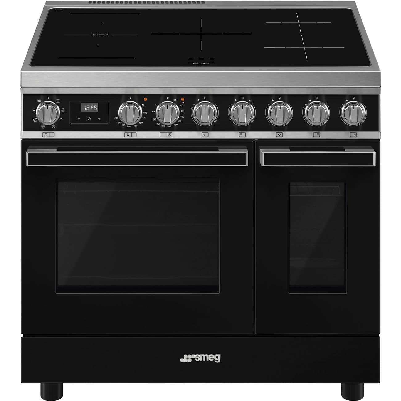 SMEG CPF92IMBL fornuis, Zwart