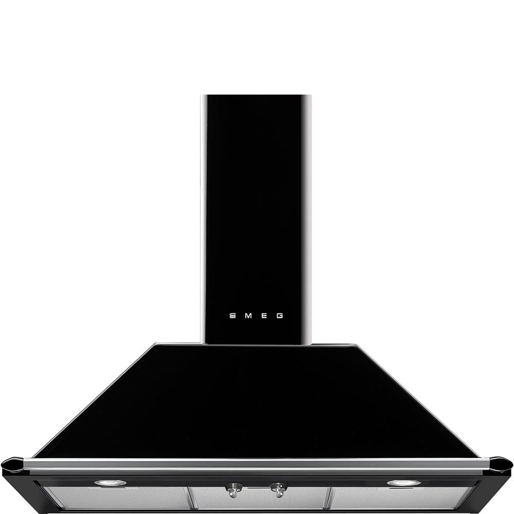 SMEG KT90BLE wand afzuigkap, Zwart