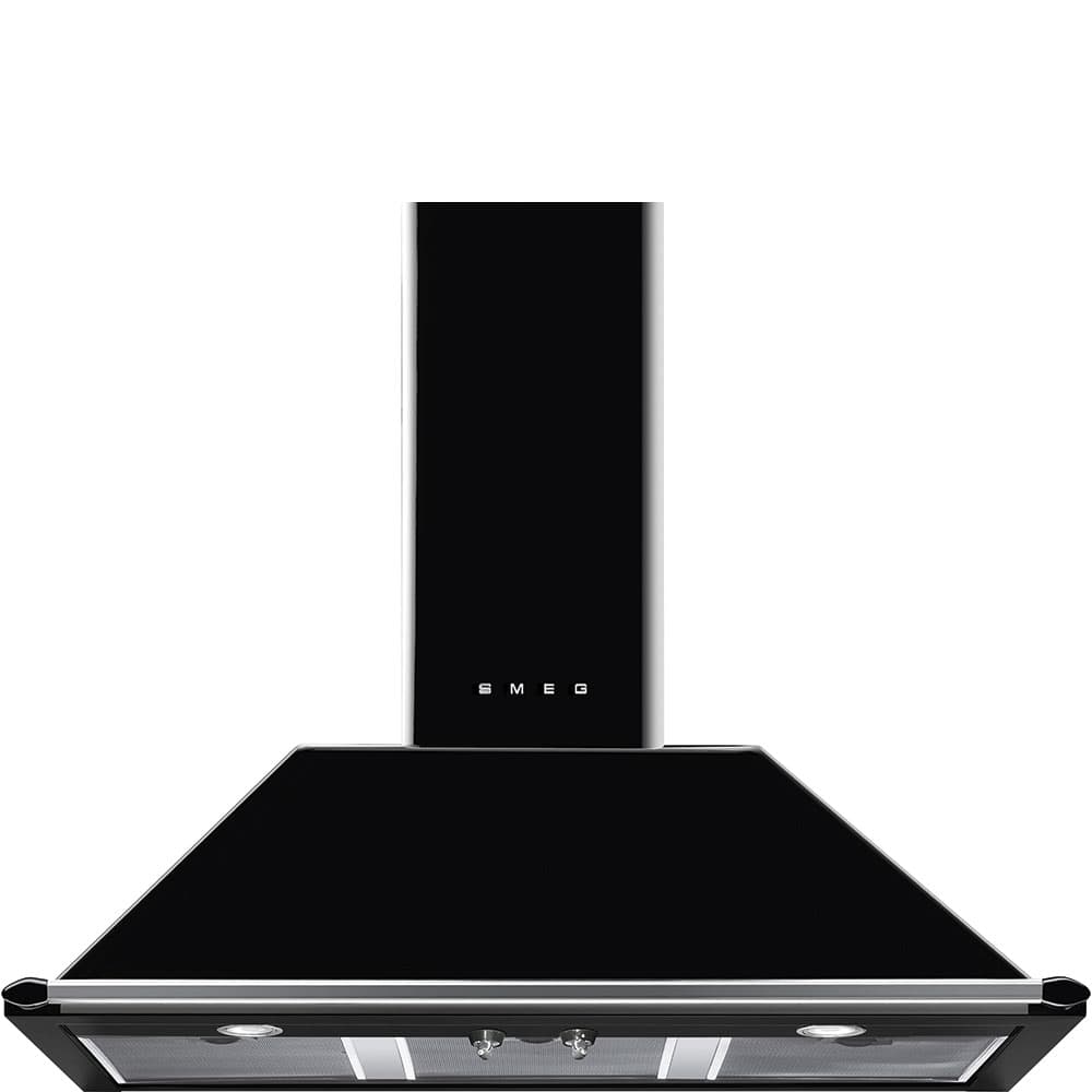 SMEG KT100BLE wand afzuigkap, Zwart