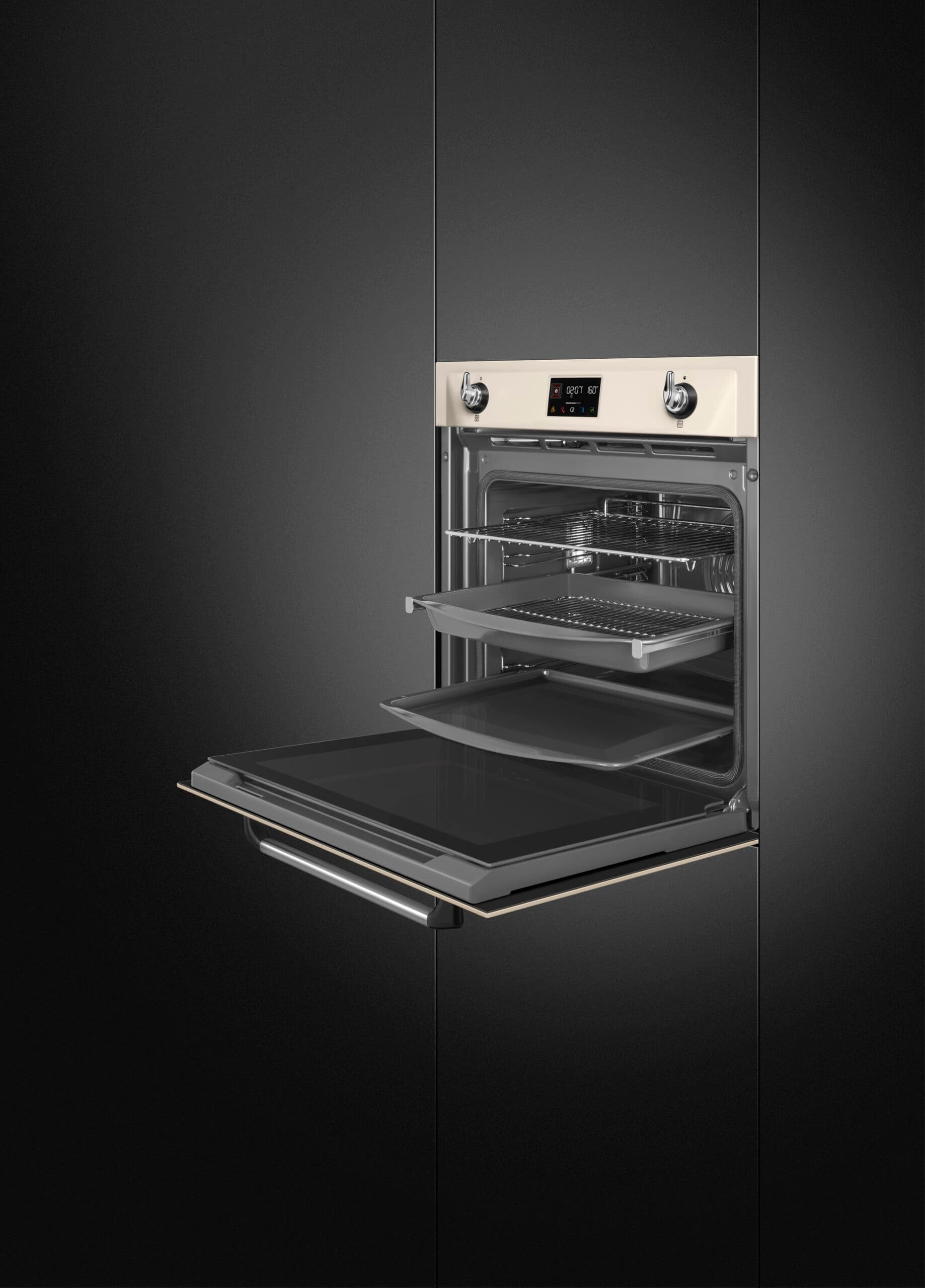SMEG SOP6902S2PP combi-stoom oven, Creme (afbeelding 3 van 4)