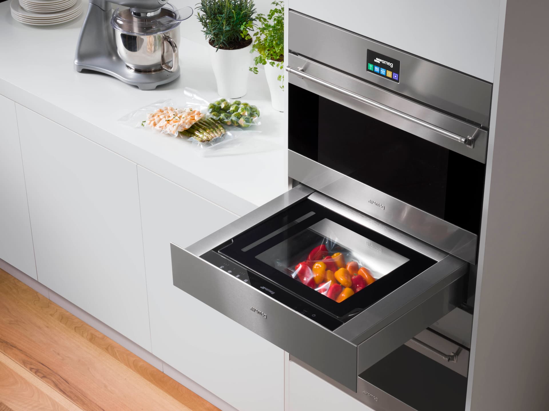 SMEG CPV315X vacumeerlade (afbeelding 3 van 4)