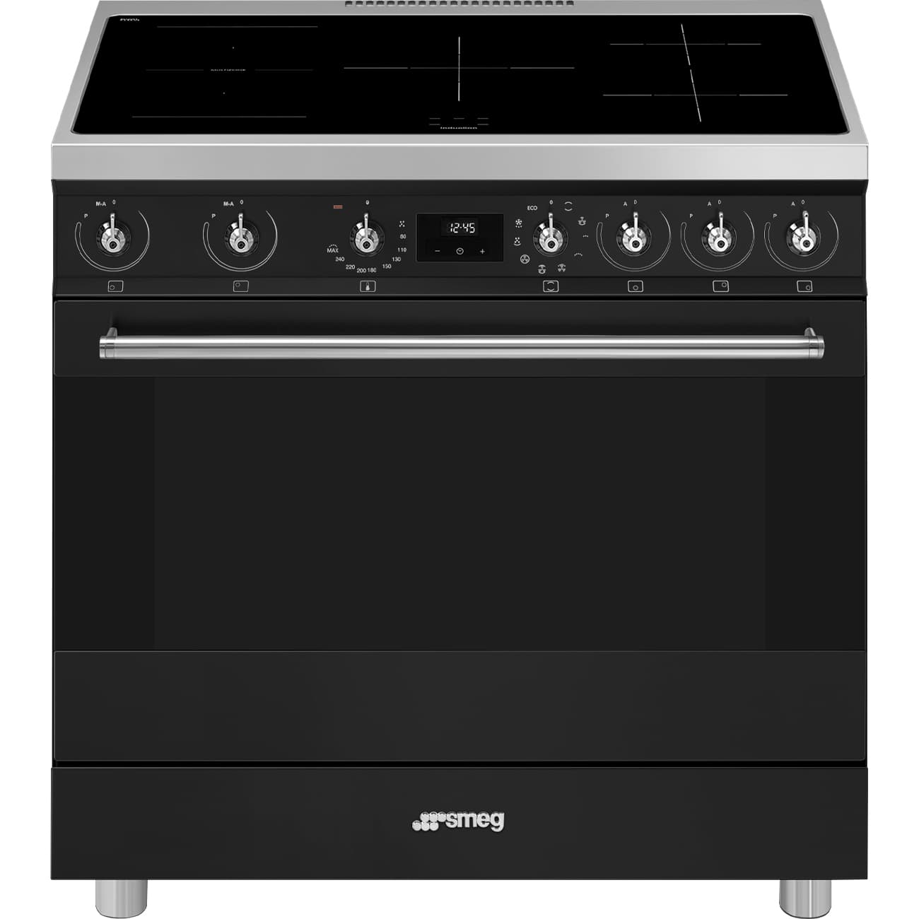 SMEG C9IMMB2 fornuis, Antraciet