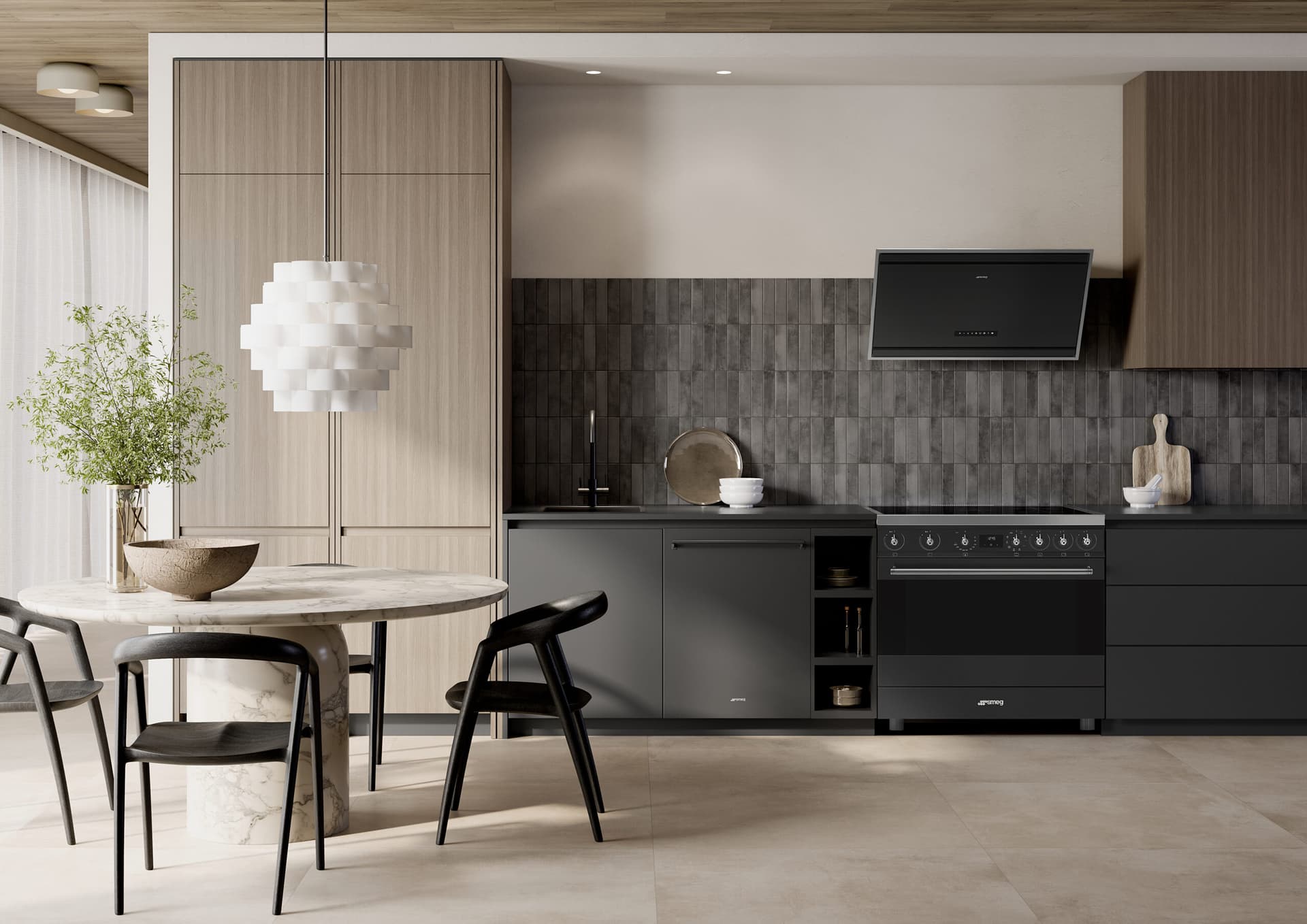 SMEG C9IMMB2 fornuis, Antraciet (afbeelding 2 van 7)